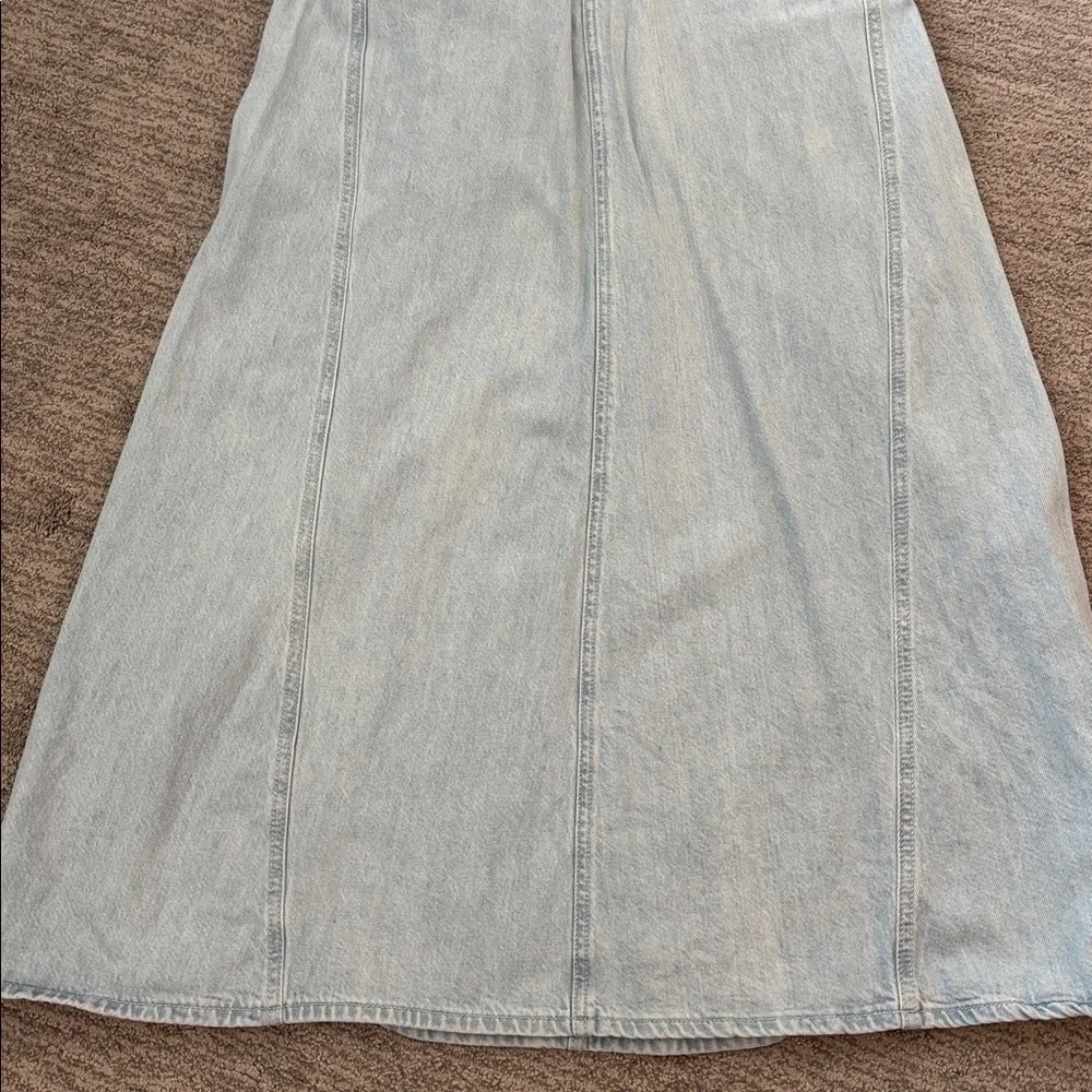 Universal Thread Light Blue Denim Halter Maxi Dress size 4 - Picture 3 of 11
